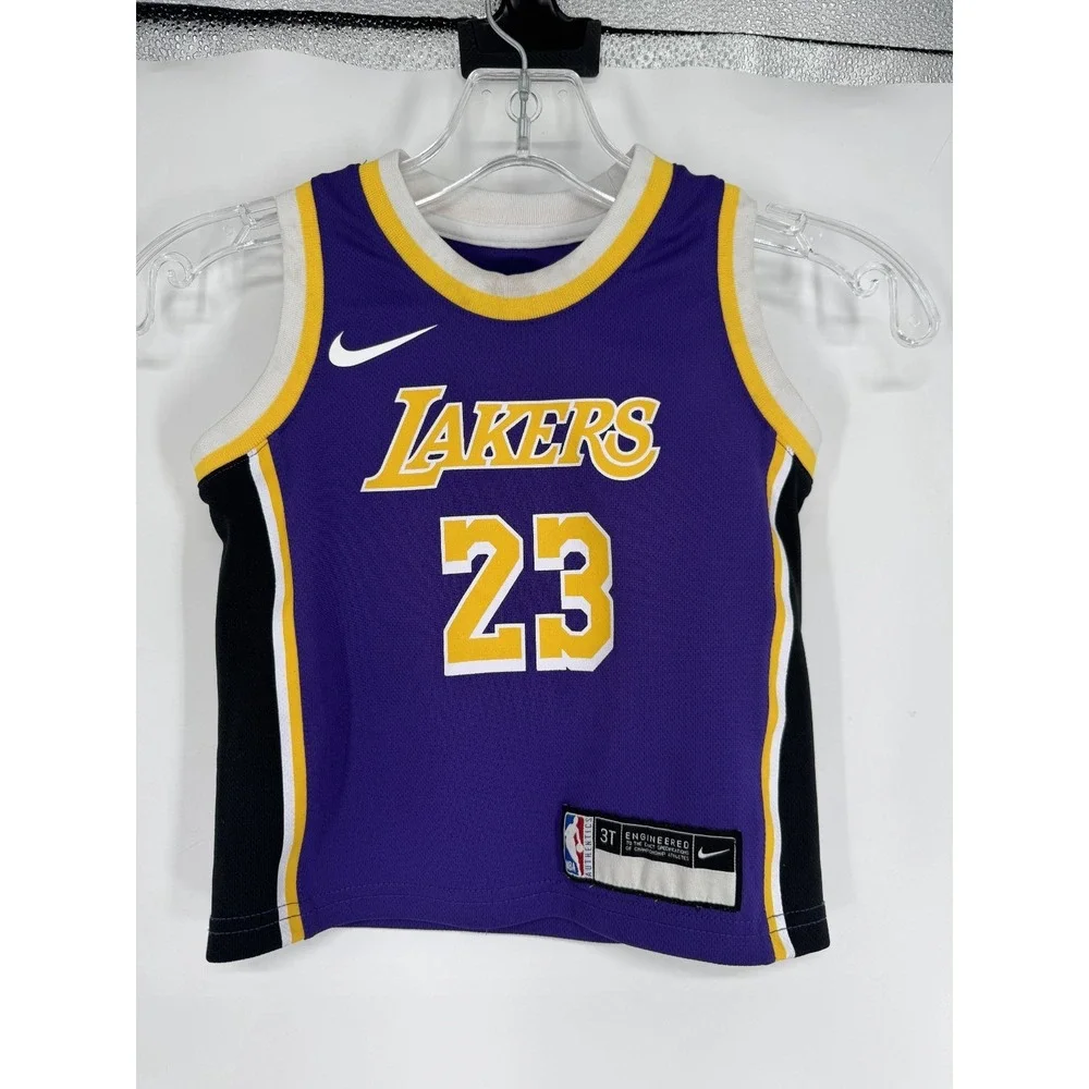 Nike LeBron James #23 Swingman Jersey Toddlers Size 3 T 3T Los Angeles Lakers